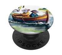 Wind in The Willows Livre Citation Messing About in Boats PopSockets PopGrip Adhésif