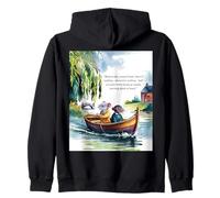 Wind in the Willows Livre citation "Messing about in Boats" Sweat à Capuche