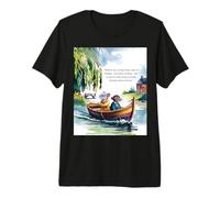 Wind in The Willows Livre Citation Messing About in Boats T-Shirt Haut de Gamme