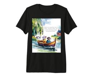 Wind in The Willows Livre Citation Messing About in Boats T-Shirt Haut de Gamme