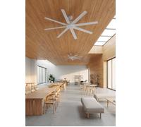 Ventilateur de plafond - Create - Sans lumière - Silencieux - Fonction été/hiver - Blanc