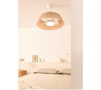 WIND LAMP NATURAL WOVEN - Ventilateur De Plafond Silencieux 25W Ø60cm Avec Lumière LED Avec Lumière & S (Ø60cm) (pièces ≤10m²) & Blanc Cassé
