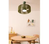 CREATE Ventilateur de plafond WIND LAMP WOVEN – silencieux, LED 25W, télécommande, vert sauge