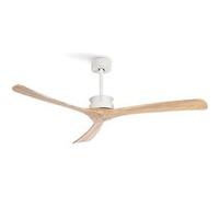 Wind large dc - ventilateur de plafond 40w silencieux xl ø152 cm Blanc et bois clair G