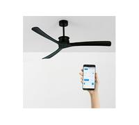 WIND LARGE - Ventilateur de plafond 40W silencieux Ø152 cm 100% bois - Noir G