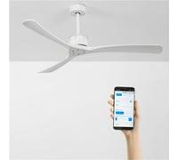 CREATE / WINDLARGE/Ventilateur de plafond avec télécommande et Wifi, blanc pales blanches / 40W, silencieux, Ø152 cm, 6 vitesses, minuterie, 2 hauteurs, moteur DC, fonction été-hiver