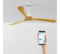 WIND LARGE - Ventilateur De Plafond 40W Silencieux Ø152 Cm 100% Bois Sans Lumière