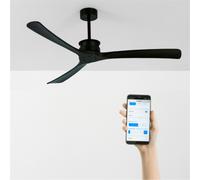 WIND LARGE - Ventilateur De Plafond 40W Silencieux Ø152 Cm 100% Bois Sans Lumière