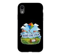 Wind Line Calm Cerf Volant Bobine Coque pour iPhone XR