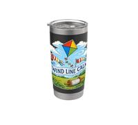 Wind Line Calm Cerf Volant Bobine Gobelet isotherme en acier inoxydable double paroi