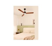 CREATE / WIND MODERN M/Ventilateur de plafond avec lumière noir bois sombre avec contrôleur mural et télécommande / 40W, Lumière LED 3 températures, Ø132 cm, 6 vitesses, fonction été-hiver.