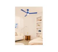 CREATE / WIND MODERN M/Ventilateur de plafond avec lumière bleu cobalt avec Wifi et télécommande / 40W, Lumière LED 3 températures, Ø132 cm, programmable, 6 vitesses, fonction été-hiver.