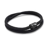 Wind Passion Bracelet Noir Aimanté Magnétique Corde Nautique pour Homme et Femme, Taille Large