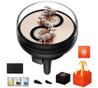 Wind-Powered Dragon Car Diffuser with Vent Clips,Dynamic Dragon Car Aromatherapy - Rotating Scented,Rotatable Dynamic Fragrance Diffuser for Men Gifts (Golden*1pcs)