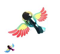 Wind Powered Flying Bird,Car Mirror Decoration Flapping Wings Hanging Ornament for Car Rearview Mirror,Fun Dashboard & Motorcycle Accessory Gift,Stable & Weatherproof (1, Gradient Red)