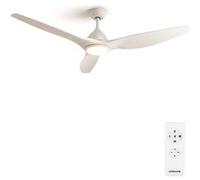 CREATE Ventilateur de plafond WINDSAIL - Ø163 cm, 90W, lumière & télécommande, blanc