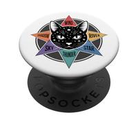 Wind Shadow River Star Thunder Sky Cat Feline Warriors PopSockets PopGrip Adhésif