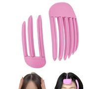 Wind Shaping Styling Comb for Fluffy Bangs,Forehead Bangs Clip,Durable Hair Root Clips DIY Stylish Curly Hair For Women,DIY Hair Styling Tools(Dark Pink Set)