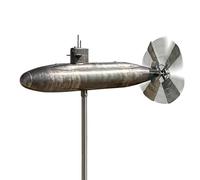 Wind Spinner Decor, Rotating Outdoor Sculpture Ornament, Submarine Patio Windmill with Rotate Feature, Durable Metal Garden Decor, Dynamic Yard Art with Modern Style, Outdoor Decoration for Lawn Dis