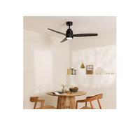 CREATE / WINDSTYLANCE NATURAL WOOD/Ventilateur de plafond avec lumière, contrôleur murale et télécommand, noir / 40W, silencieux, Ø132 cm, 6 vitesses, programmable, fonction été-hiver