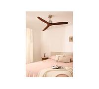 WIND STYLANCE M - Ventilateur de plafond 40W silencieux 100% bois Ø 132 cm sans eclaraige avec contrôleur mural