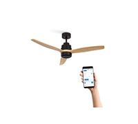WIND STYLANCE M - Ventilateur de plafond 40W silencieux 100% bois Ø 132 cm sans eclaraige avec wifi