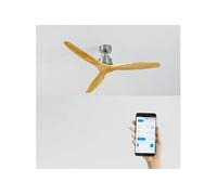 WIND STYLANCE M - Ventilateur de plafond 40W silencieux 100% bois Ø 132 cm sans eclaraige avec wifi