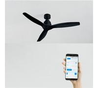 WIND STYLANCE M - Ventilateur de plafond 40W silencieux 100% bois Ø 132 cm sans eclaraige avec wifi Noir G