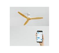 WIND STYLANCE NATURAL WOOD - Ventilateur de plafond 40W silencieux 100% bois plusieurs tailles - Blanc G