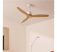 WIND STYLANCE NATURAL WOOD - Ventilateur de plafond 40W silencieux 100% bois plusieurs tailles - Blanc G