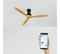 WIND STYLANCE NATURAL WOOD - Ventilateur De Plafond 40W Silencieux 100% Bois Plusieurs Tailles Sans Lumière