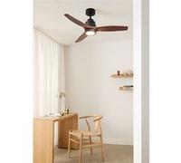 WIND STYLANCE NATURAL WOOD Ventilateur de plafond silencieux 40 W, 100 % bois, Ø 112 cm, avec éclairage, sans Wi-Fi