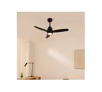 CREATE / WINDSTYLANCE NATURAL WOOD S/Ventilateur de plafond avec lumière noir avec télécommande / 40W, Silencieux, Ø112 cm, 6 vitesses, minuteur, fonction été-hiver, double hauteur