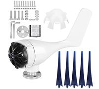Wind Turbines Generator 300W 5 Blades 12m/s Low Noise High Power Output for Homes Industrial Use Alloy Plastic Material 1.2m Diameter (24V)