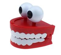 Wind-Up Chomping Teeth Toy, Novelty Chattering Teeth, Interactive Desk Toy, ABS Material, Creative Fun Gag Present, Family Entertainment, 3,15 x 3,15 x 2,36 pouces