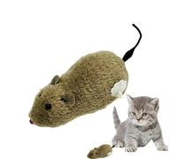 Wind Up Mice Toys Souris interactive en peluche pour animaux de compagnie | Souris de course avec mécanisme d'horlogerie, accessoire mécanique pour jouer pendant les chats, entr