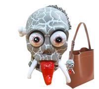 Wind Up Skeleton Toy, Clockwork Skull Walking Prank Model, Stress Relief Halloween Desk Toy Pendant, Funny Trick Supplies for Kids Birthday Party Favors Office Decor Spooky Gift Gag Collectible