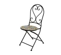 Wind & Weather Non Disponible FN9374 Chaise Mosaïque Modèle Prague pour extérieur, Multicolore, 39 x 47 x 94 cm