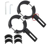 Windance 2pcs Support Universel de Montage de Lumière, Bande de Lumière Auxiliaire Collier à Tube pour Moto Scooter VTT ATV UTV (38 ~ 60 mm)