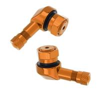 Windance 2Pcs Tiges de valves d'angle pour Motos, Capuchons de tiges d'air à 90 degrés pour Maintenir et détecter la Pression Interne des pneus sans Chambre à air (Jaune)
