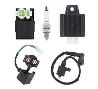 Windance Bobine d'allumage,GY6 AC CDI Régulateur Relais Redresseur Bougie d'allumage 50cc 125cc 150cc ATV Quadratisme Moto Scooter