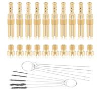 Windance Kit de 30 jets principaux de carburateur, 10 buses principales + 10 jets pilotes lents + 10 brosses de nettoyage, convient pour PWK Keihin OKO CVK PWM (K152-K159)