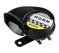 Windance Super Loud Snail Horn 130DB 510HZ 12V Air Horn à Haute Tonalité Étanche pour Voitures, Motocyclettes, Scooters, Bateaux et Camions (Noir)