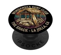 Windansea Surf Club The Shack La Jolla CA Vintage Surf PopSockets PopGrip Adhésif