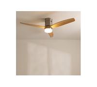 WINDCALM DC STYLANCE NICKEL - Ventilateur de plafond - Inox et bois naturel