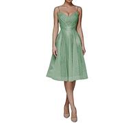 WINDEHAO 2023 Summer Women Fashion V Neck Sling A-Line Dress,Deep V Neck Party Dress,Sexy Halter U Back Evening Dress (Green,M)