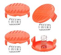 Windfromort Capuchons de Bobine, Capuchons de Bobine 4 pièces Capuchon de Bobine de Tondeuse, Accessoires de débroussailleuse, Capuchons de Bobine en ABS pour Black-Decker, Tondeuse à Gazon Rc-100-P