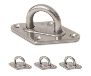 Windhager 06717 Pontet en Acier Inoxydable Argent 50 x 80 mm (Lot de 4)