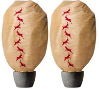 Windhager 06886 Bâche de Protection en Non-tissé pour l'hiver Protection Contre Le Froid et Le Gel Motif cerf Taille XXL 1,4 x 2 m Beige (Lot de 2)