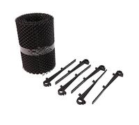 Windhager 07125 Housse de Protection pour gouttière, Protection pour gouttière, Grille de Protection pour gouttière, avec Clips de Fixation 6 m, Noir